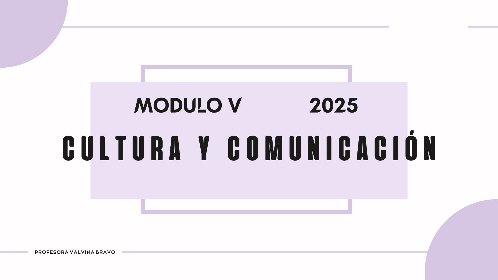 CULTURA Y COMUNICACIÓN