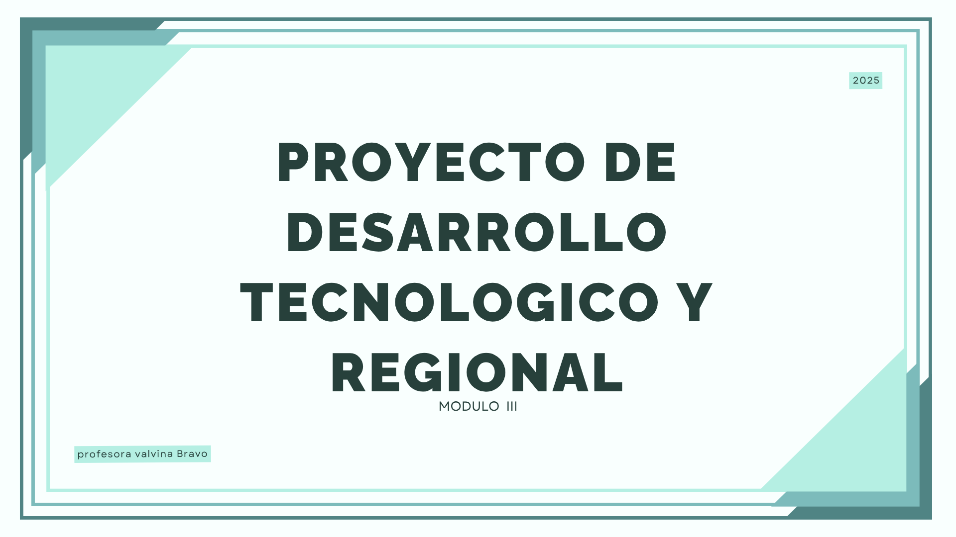 PROYECTO DE DESARROLLO TECNOLOGICO REGIONAL